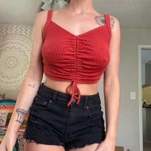 Size M Urban Outfitters rust color crop top